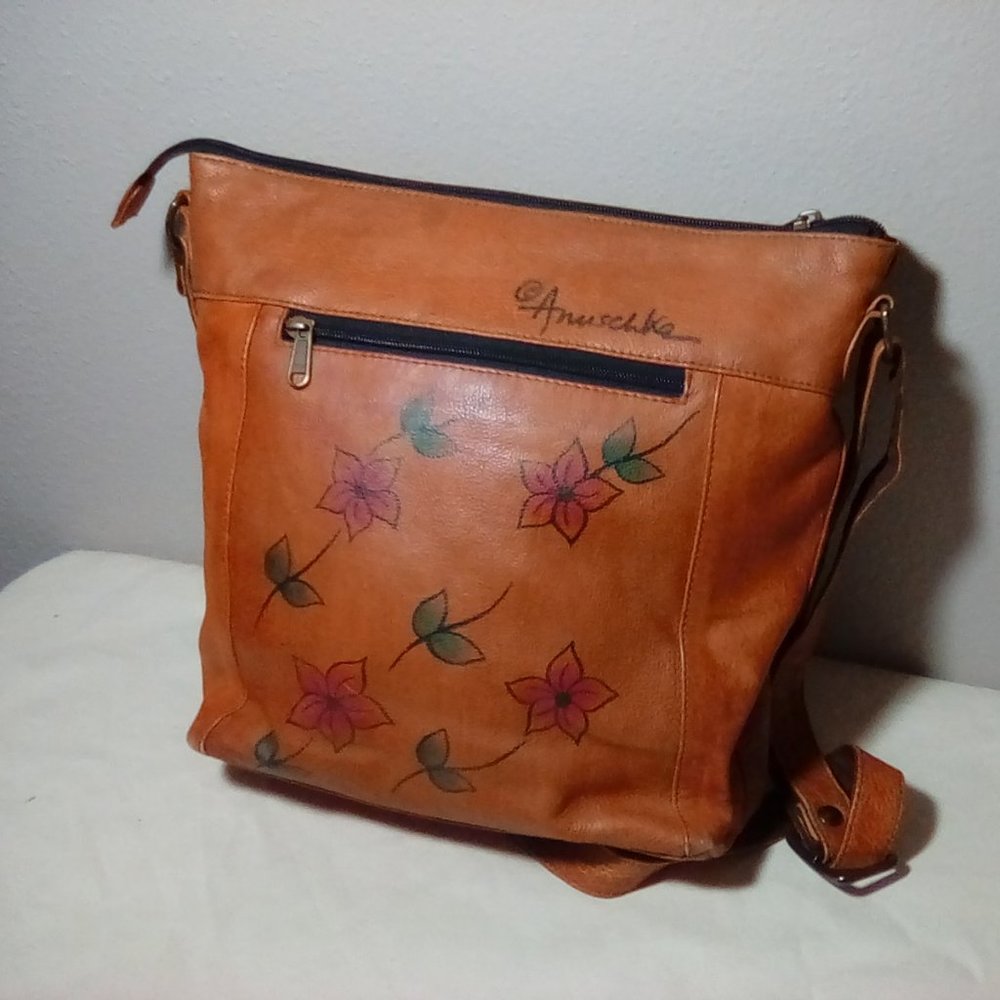 Anuschka  leather hand painted purse - Picture 3 of 9
